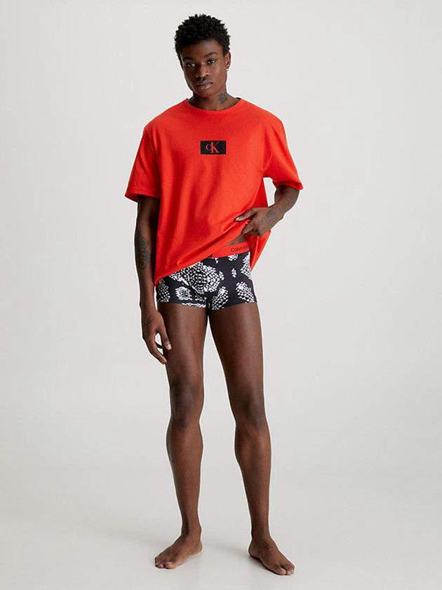 Red Calvin Klein Organic Cotton Lounge - Ck96 Men T-Shirt | BXIZ-61049