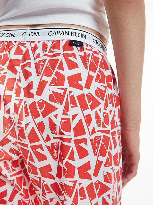 Red Calvin Klein Pyjama - CK One Women Pants | UVXN-61750