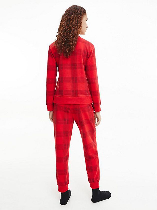 Red Calvin Klein Pyjama - Modern Cotton Women Top | QBPA-89514
