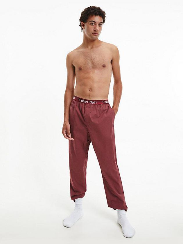 Red Calvin Klein Pyjama - Modern Structure Men Pants | PCOS-62971