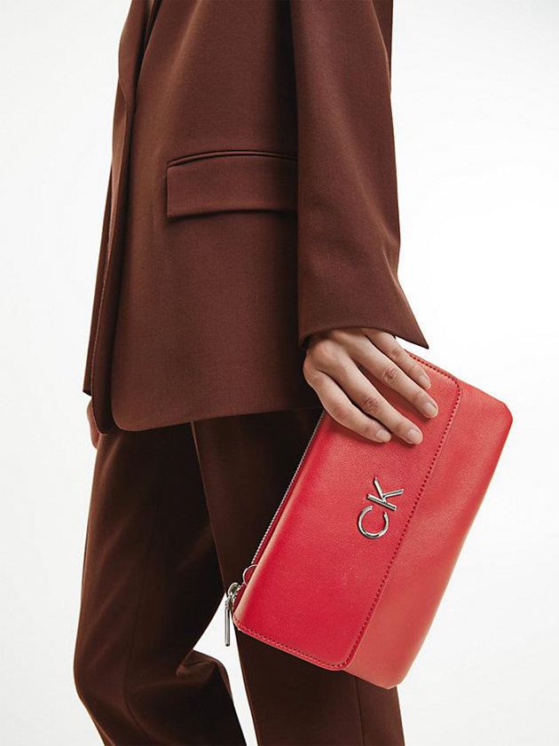 Red Calvin Klein Recycled Crossbody Women Bags | BQIG-59014