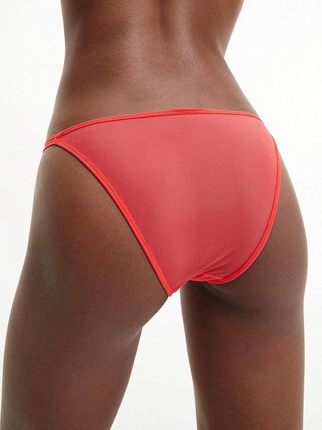 Red Calvin Klein Sheer Marquisette Women Thong | DLYB-20315