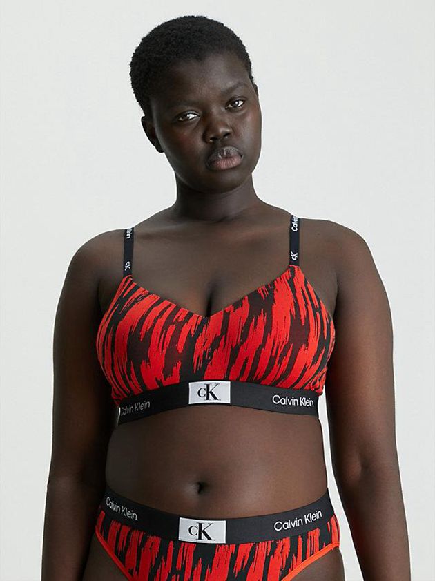 Red Calvin Klein String - Ck96 Women Bra | IHKZ-29850