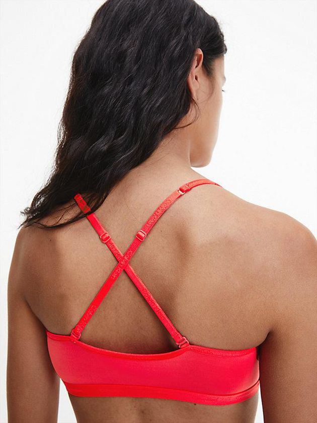Red Calvin Klein String - Form To Body Women Bra | BVKN-12653