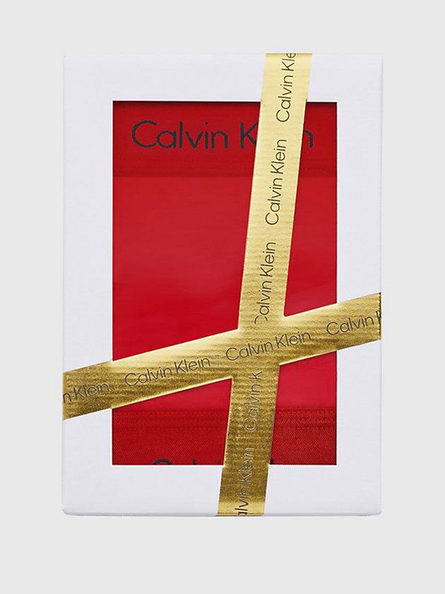 Red Calvin Klein Thong Set - Modern Cotton Women Bra | DCPT-38521
