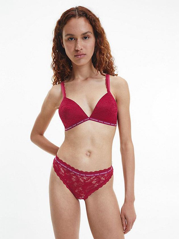 Red Calvin Klein Triangle - CK One Women Bra | VNPI-03976