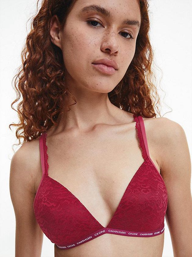 Red Calvin Klein Triangle - CK One Women Bra | VNPI-03976