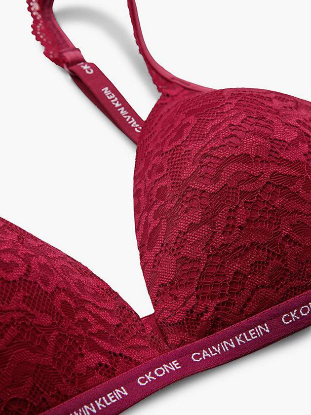Red Calvin Klein Triangle - CK One Women Bra | VNPI-03976