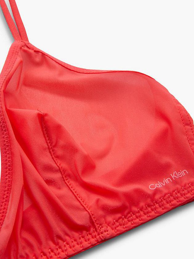 Red Calvin Klein Triangle - Sheer Marquisette Women Bra | XSCJ-69287