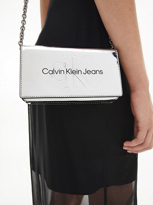 Silver Calvin Klein Crossbody Phone Pouch Women Bags | WASG-12754