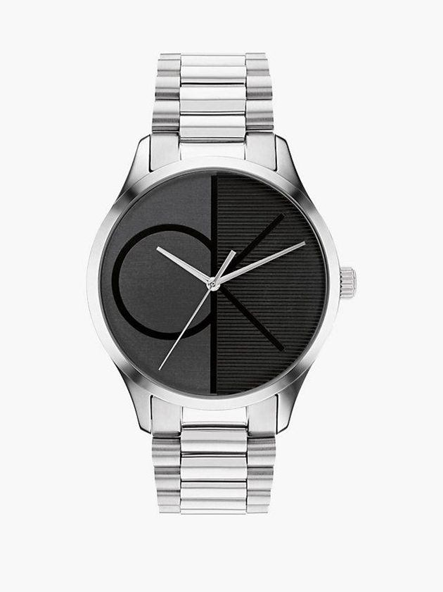 Silver Calvin Klein Iconic Men Watch | QROC-38617