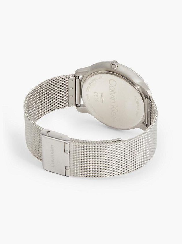 Silver Calvin Klein Iconic Mesh Men Watch | DXVH-64832