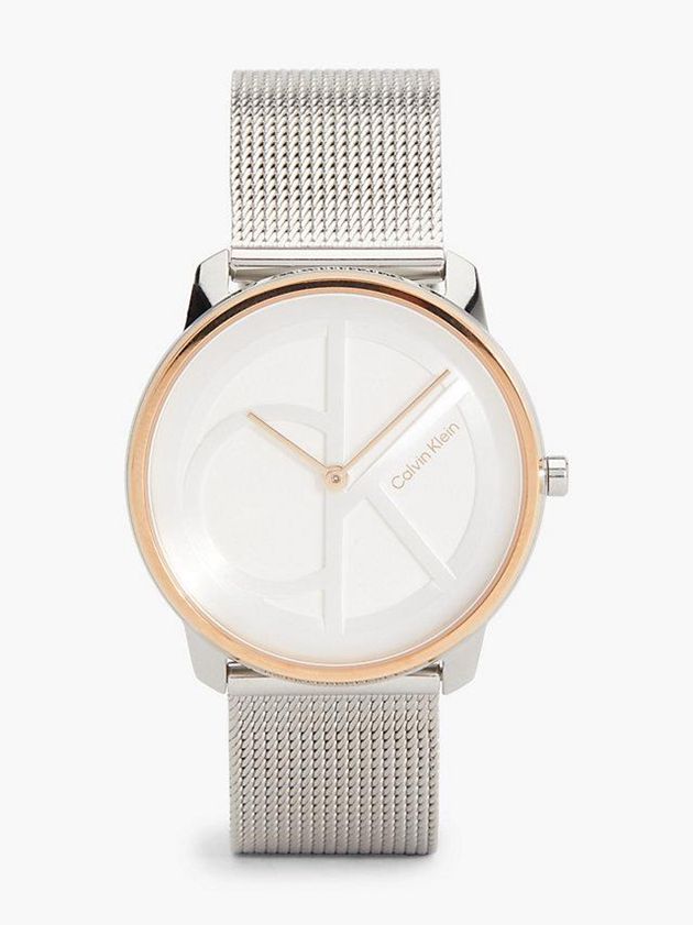 Silver Calvin Klein Iconic Mesh Men Watch | JZQI-16930