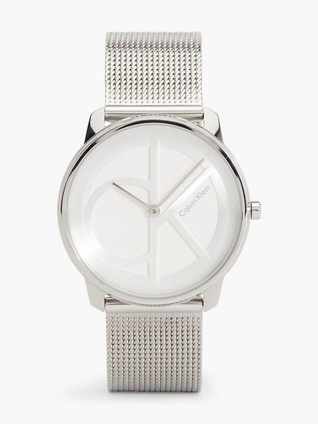 Silver Calvin Klein Iconic Mesh Women Watch | GZVX-86597