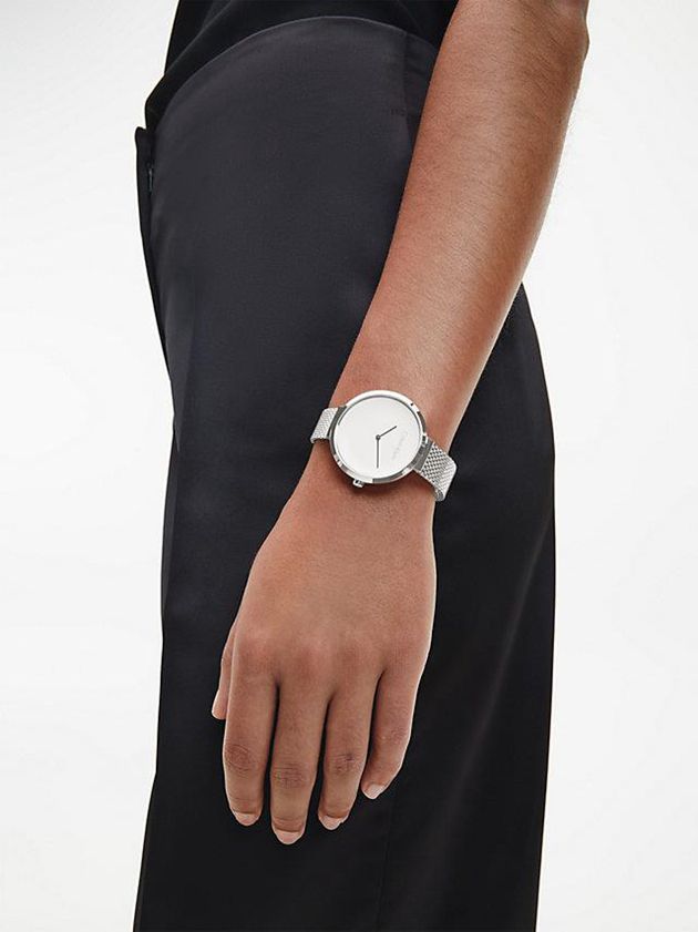 Silver Calvin Klein Minimalistic T Bar Women Watch | GOID-40513
