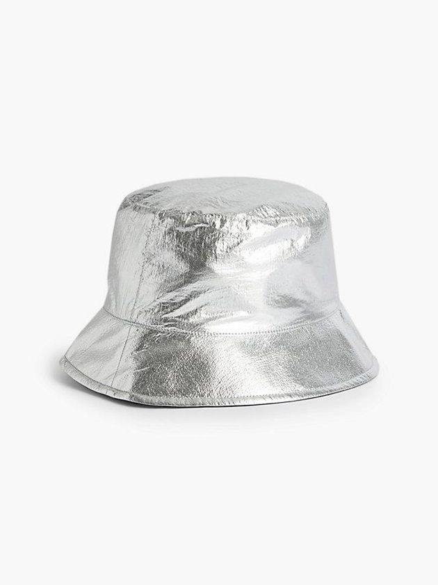 Silver Calvin Klein Recycled Reversible Bucket Women Cap | FMJL-23584