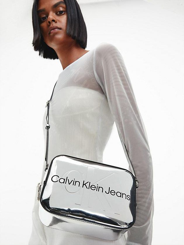 Silver Calvin Klein Silver Crossbody Women Bags | WGDJ-98456