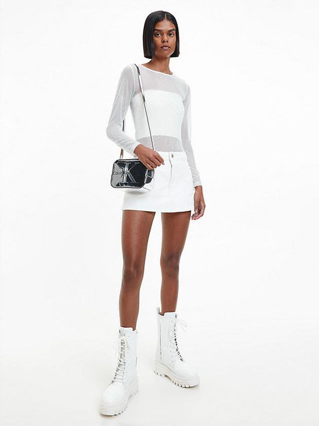 Silver Calvin Klein Silver Crossbody Women Bags | WGDJ-98456