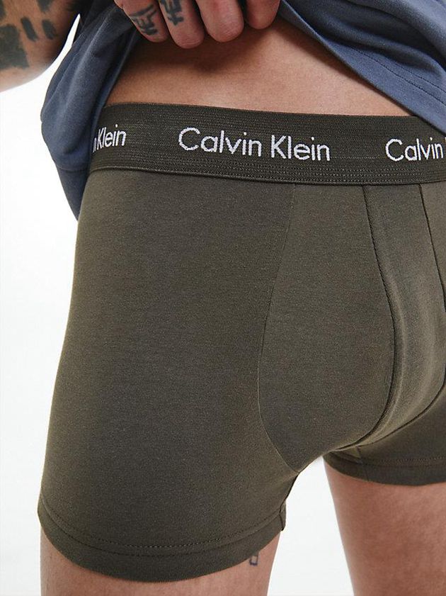 Turquoise Calvin Klein 3 Pack Low Rise - Cotton Stretch Men Briefs | KZEA-38521