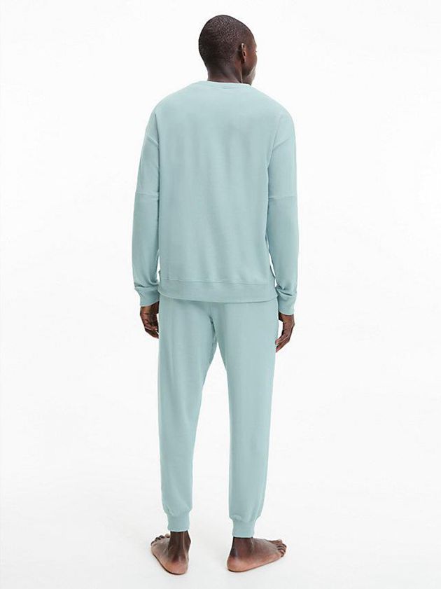 Turquoise Calvin Klein Lounge - Modern Structure Men Sweatshirt | CEWG-30621
