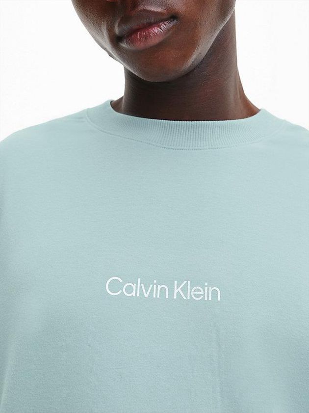 Turquoise Calvin Klein Lounge - Modern Structure Men Sweatshirt | CEWG-30621