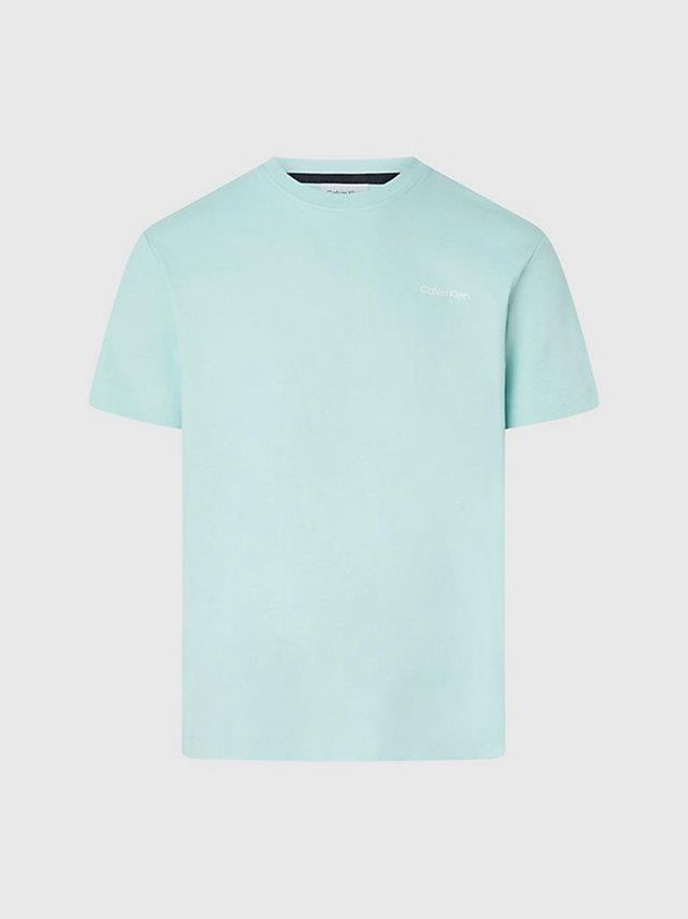 Turquoise Calvin Klein Organic Cotton Men T-Shirt | KCSP-46053