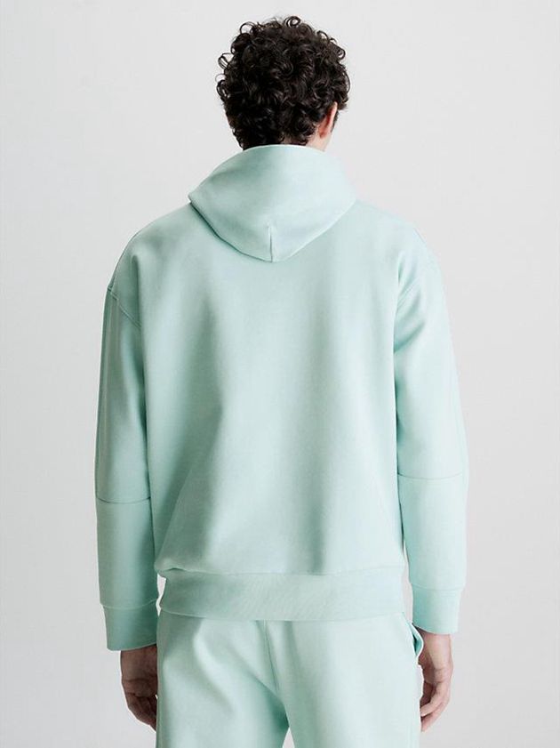 Turquoise Calvin Klein Organic Cotton Men Hoodie | NKGV-41928