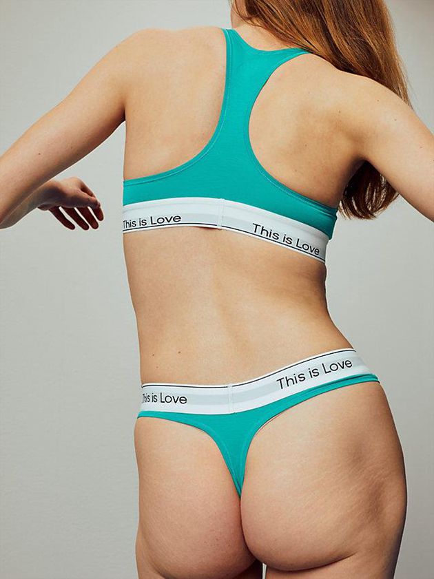 Turquoise Calvin Klein Pride Women Thong | DOTP-78614