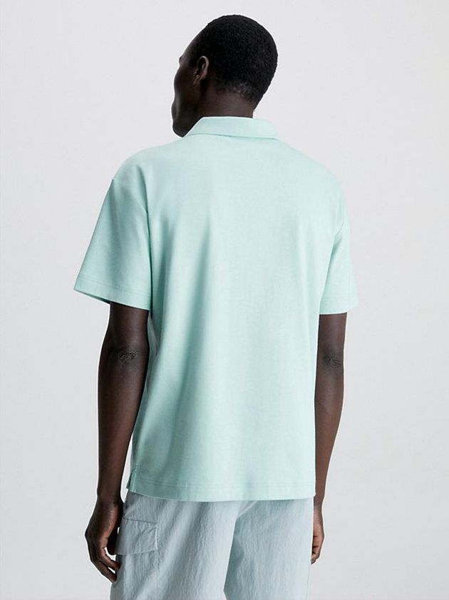 Turquoise Calvin Klein Regular Fit Men Polo Shirt | BNTF-42753