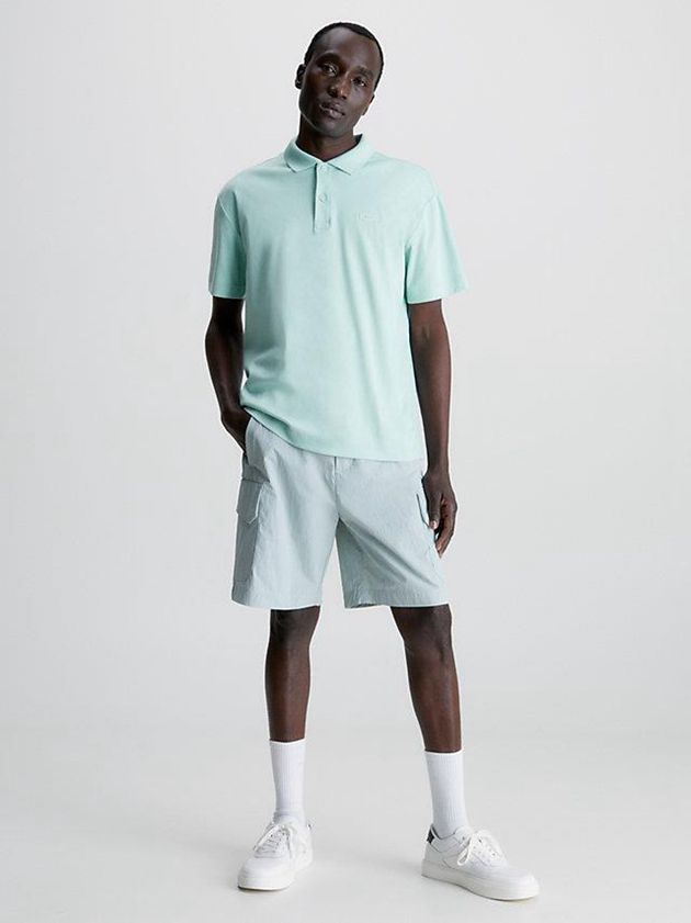 Turquoise Calvin Klein Regular Fit Men Polo Shirt | BNTF-42753