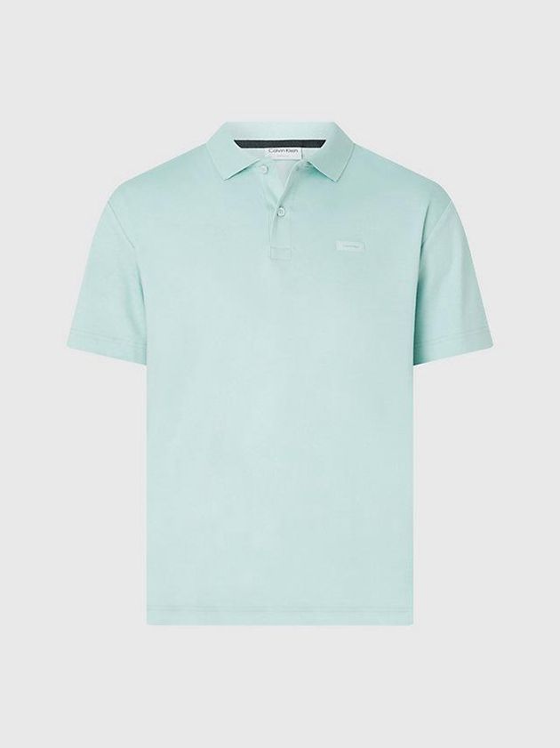 Turquoise Calvin Klein Regular Fit Men Polo Shirt | BNTF-42753