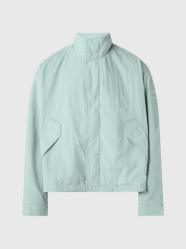 Turquoise Calvin Klein Relaxed Matt Blouson Men Jacket | WVER-63948