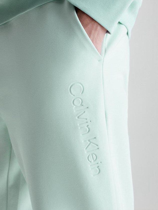 Turquoise Calvin Klein Relaxed Organic Cotton Men Joggers | BCZU-61897