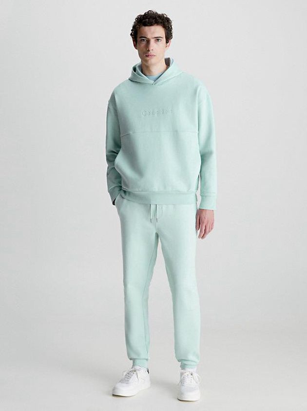 Turquoise Calvin Klein Relaxed Organic Cotton Men Joggers | BCZU-61897