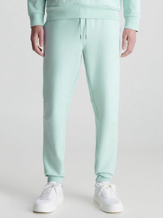 Turquoise Calvin Klein Relaxed Organic Cotton Men Joggers | BCZU-61897