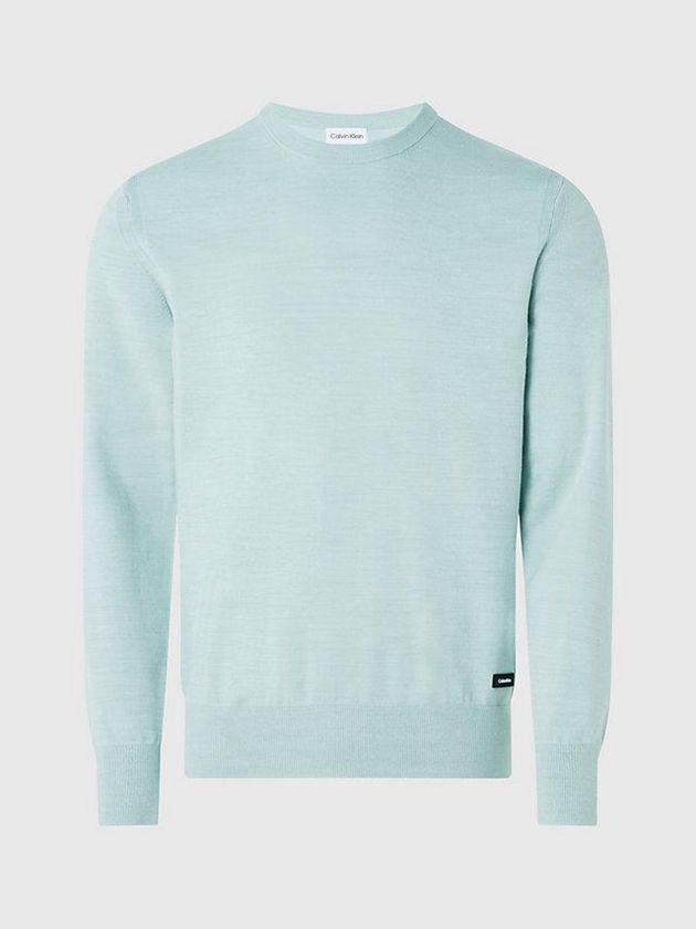 Turquoise Calvin Klein Tencel Blend Jumper Men Sweater | FOBC-51847