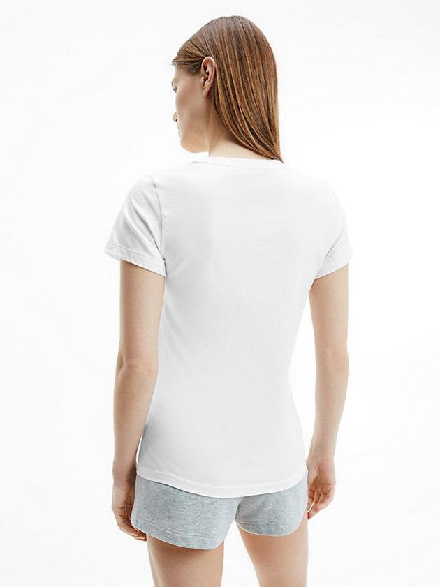 White Calvin Klein 2 Pack Lounge - CK One Women T-Shirt | NDPJ-12307