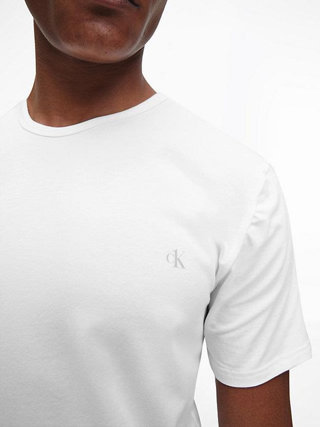 White Calvin Klein 2 Pack Lounge - CK One Men T-Shirt | ZFNX-93254