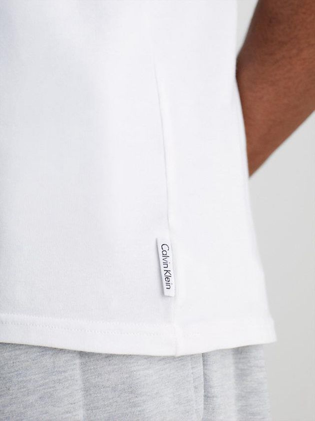 White Calvin Klein 2 Pack Lounge - Modern Cotton Men T-Shirt | DXHM-62307