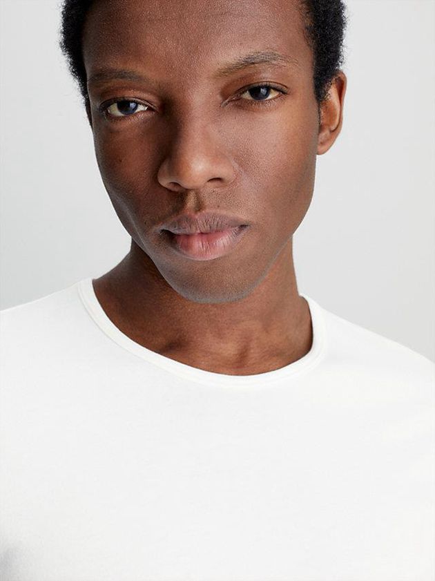 White Calvin Klein 2 Pack Lounge - Modern Cotton Men T-Shirt | DRJX-31962