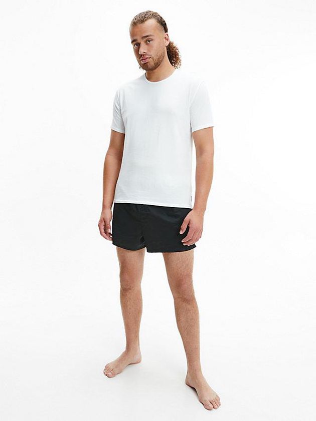 White Calvin Klein 2 Pack Lounge - Modern Cotton Men T-Shirt | DRJX-31962