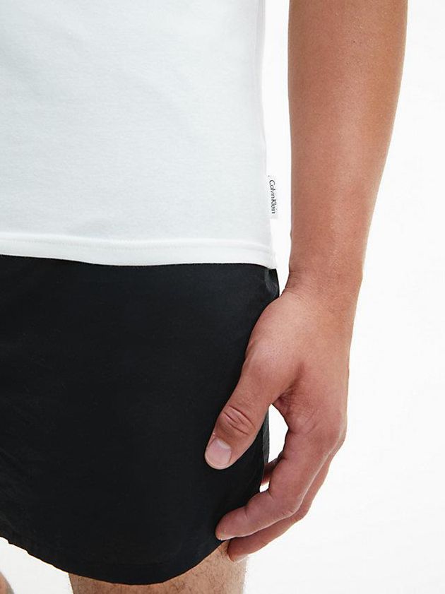 White Calvin Klein 2 Pack Lounge - Modern Cotton Men T-Shirt | DRJX-31962