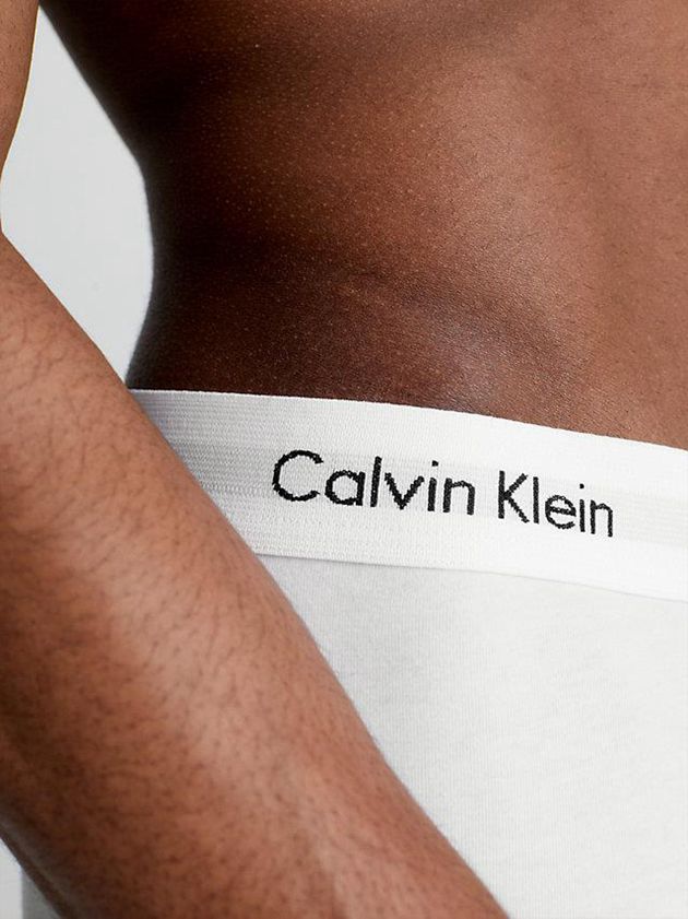 White Calvin Klein 3 Pack Boxer - Cotton Stretch Men Briefs | EXYV-97016