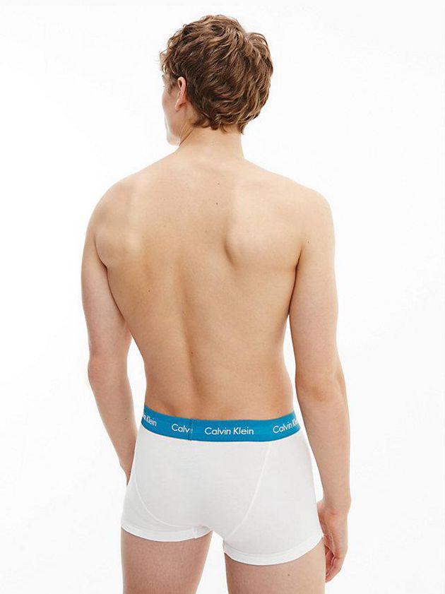 White Calvin Klein 3 Pack Low Rise - Cotton Stretch Men Briefs | TMGB-91850