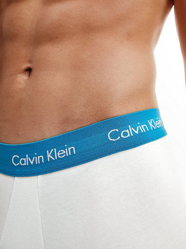 White Calvin Klein 3 Pack Low Rise - Cotton Stretch Men Briefs | TMGB-91850