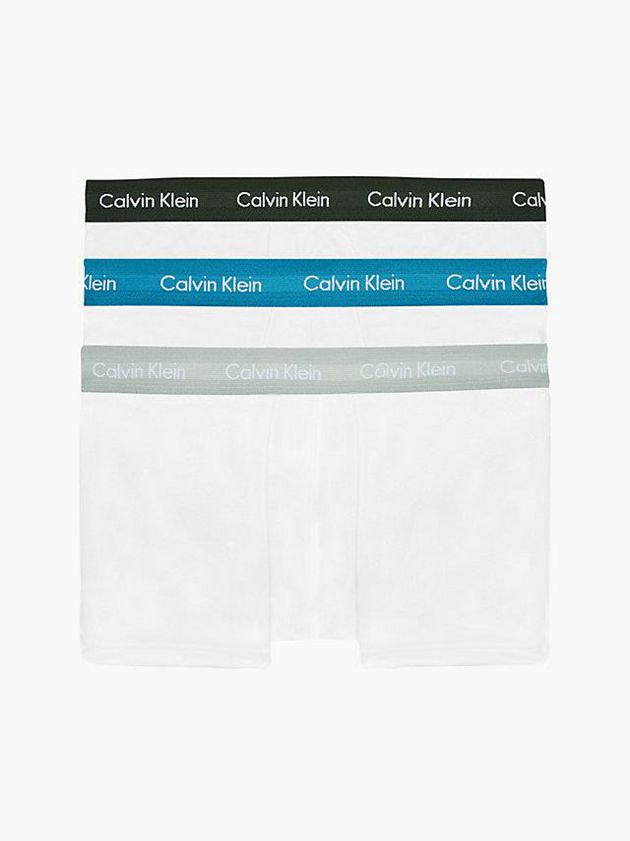 White Calvin Klein 3 Pack Low Rise - Cotton Stretch Men Briefs | TMGB-91850
