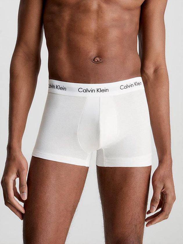 White Calvin Klein 3 Pack Low Rise - Cotton Stretch Men Briefs | MULY-78950