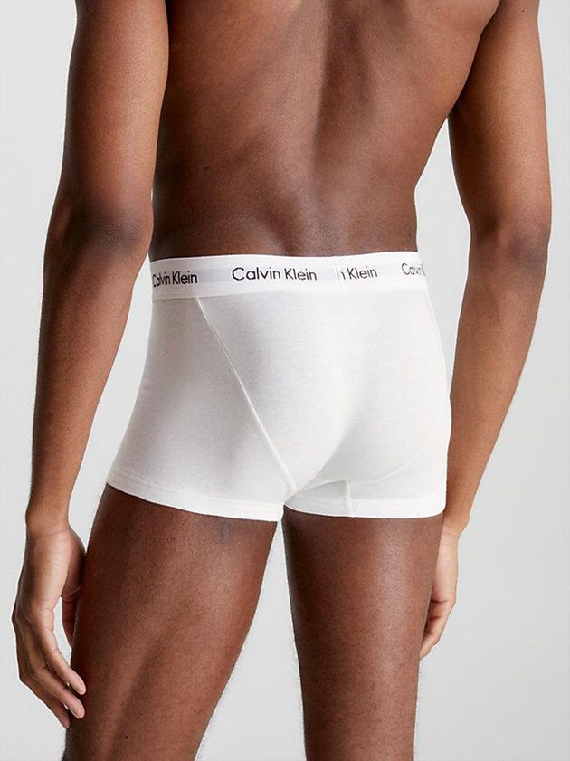 White Calvin Klein 3 Pack Low Rise - Cotton Stretch Men Briefs | MULY-78950