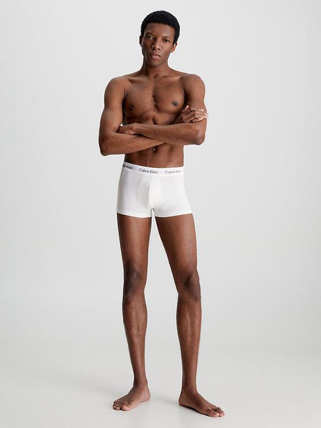 White Calvin Klein 3 Pack Low Rise - Cotton Stretch Men Briefs | MULY-78950