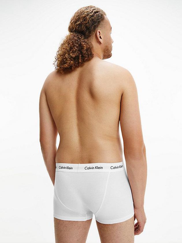 White Calvin Klein 3 Pack Low Rise - Cotton Stretch Men Briefs | MULY-78950